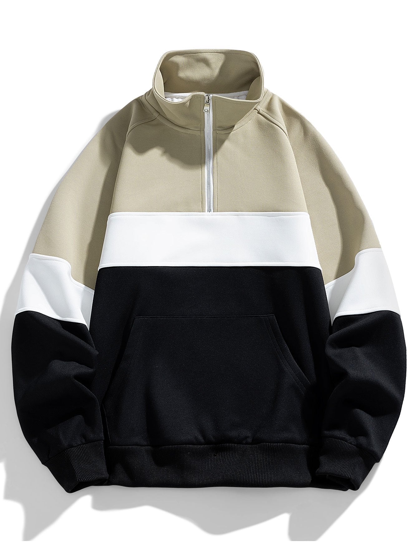 Color Block Quarter Zip Sweatshirt