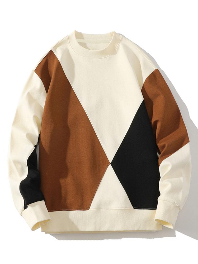 Color Block Patchwork Sweatshirt